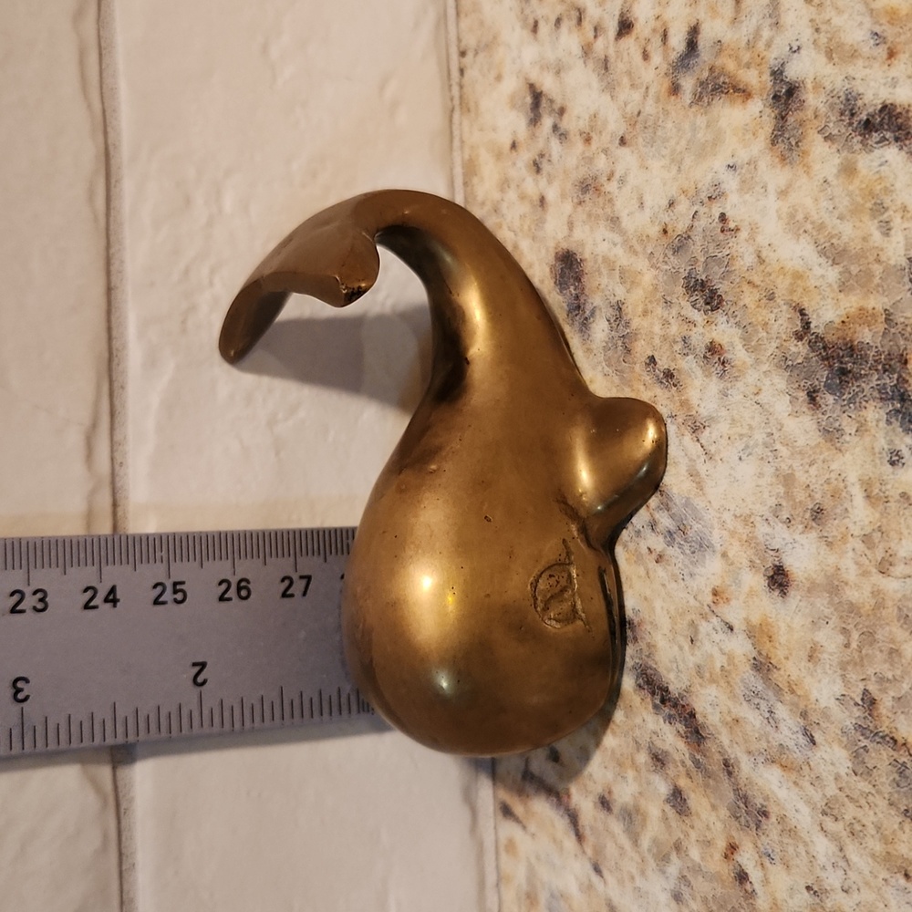Vintage Brass Whale - Picture 6 of 7